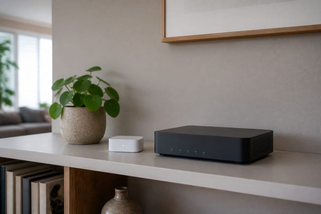 Merkneutrale router en smart-homehub als context voor veilige externe toegang tot Home Assistant